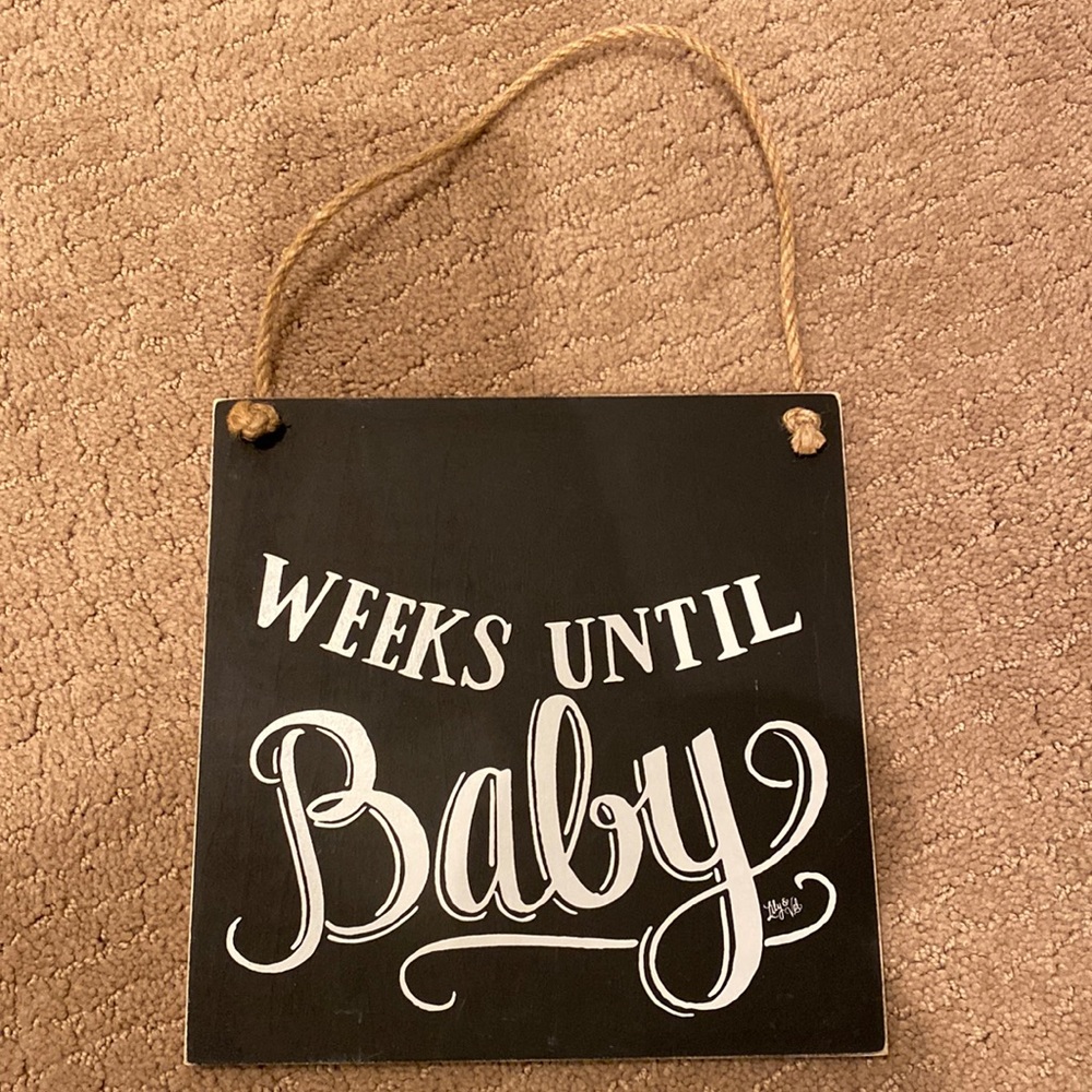 Baby countdown chalkboard- NEW